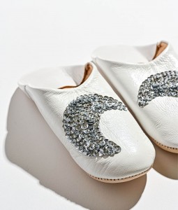 White Silver Moon Slipper
