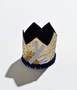 Birthday Crown 1/2 - Navy Blue Glitter