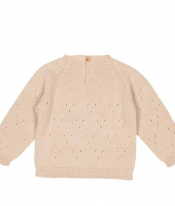Baby sweater ajour Dinan - Sand