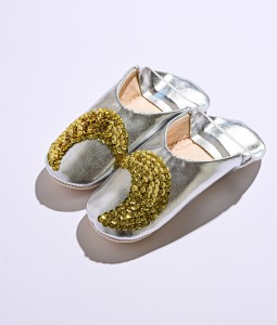 Silver Gold Moon Slippers