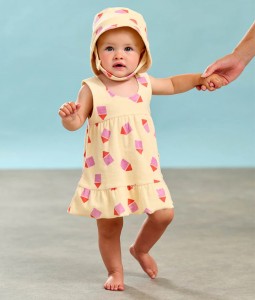 Pink Beach Hut Towelling Sun Dress