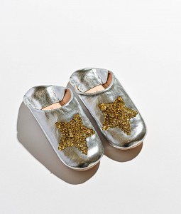 Silver Gold Star Slipper