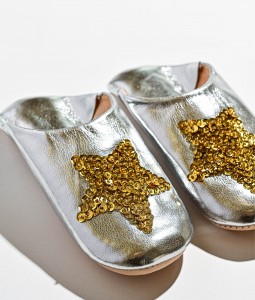 Silver Gold Star Slipper