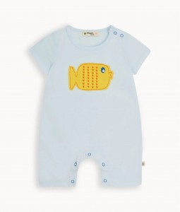 Azul Blue Fish Applique Shortie