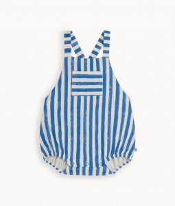 Clam - Blue Stripe Bubble Romper