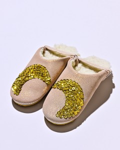 Sheep Pink Glitter Gold Moon