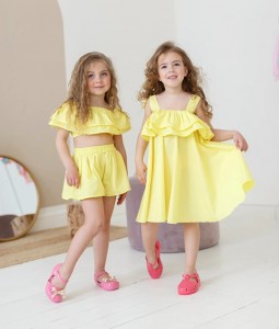 Ruffled Summer Dress - Yellow