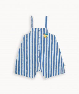 Cayman - Blue Stripe Dungaree Shorts