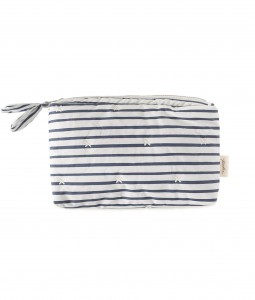 On The Go Mini Pouch - Stripes Away Ink Blue