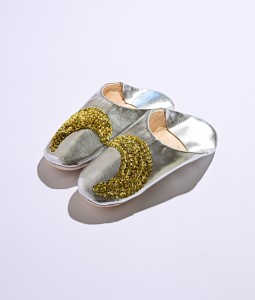 Silver Gold Moon Slippers