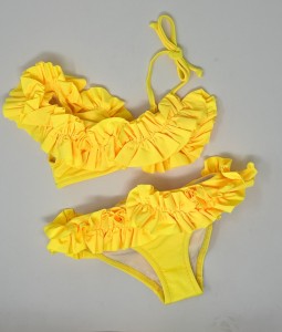 Yellow Floral Bikini Set Swimwear