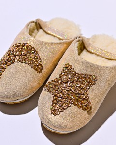 Sparkle Glitter Brown Star & Moon