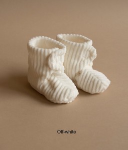 Rib Velvet Shoes - Off White