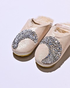 Fur Nude Glitter Silver Moon