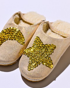 Sparkle Glitter Gold Star & Moon
