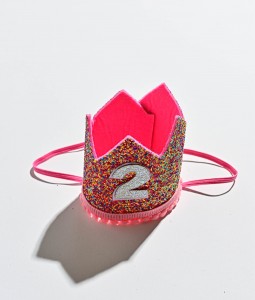 Birthday Crown 2 - Pink Glitter