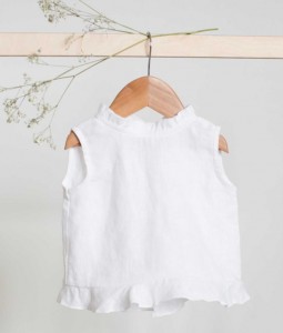 White Linen Girl Skirt & Top
