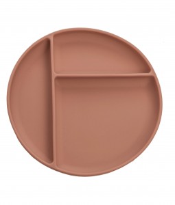 Suction Divided Plate - Cinnamon