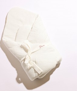 Muslin Baby Wrap & Burp - White