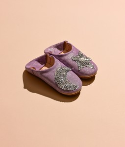 Lavender Glitter Silver Star & Moon