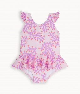Pink Coral Frill Swimsuit