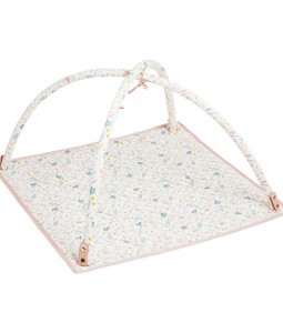 FABRIC BABY GYM - OCS PRESSED LEAVES ROSE