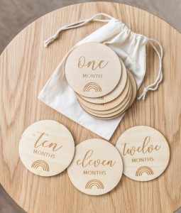 Wooden Milestone Discs - Monthly