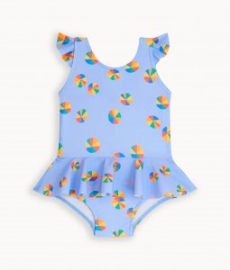 Rainbow Beachball Frill Swimsuit