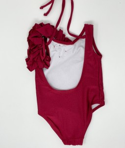Maroon Floral One Piece Swimsuit