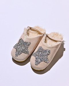 Fur Nude Glitter Silver Star