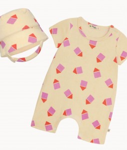 Pink Towelling Shortie & Hat Set