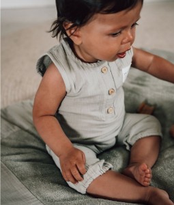 Baby one piece Faro sage