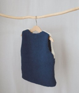 Teddy Vest - Navy Blue