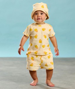 Yellow Towelling Shorts & T-shirt Set