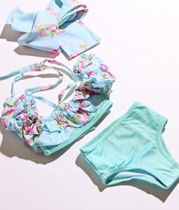 Baby Blue Floral Bikini Set
