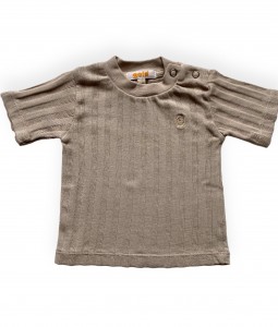 T R E N - fantasie rib t'shirt - Sand