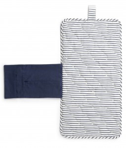 Striped On the Go Portable Changing Pad - Ink Blue