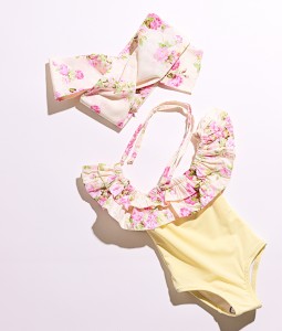 Off-Shoulder Swimsuit - Cream