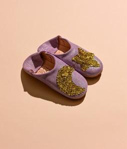 Lavender Glitter Gold Star & Moon