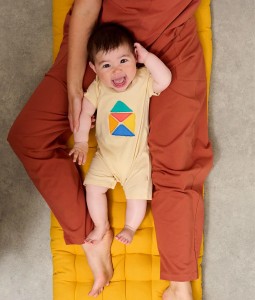Sandy Beach Hut Applique Shortie