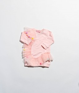 Pom-Pom Cotton Dress - Pink