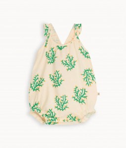 Clarion - Coral Frill Bubble Romper