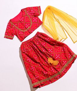 Girls Lehenga Set printed